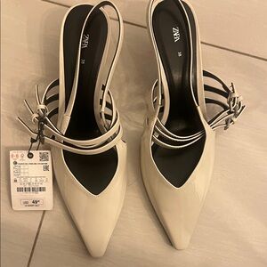 Zara Women's Elegant white Heels